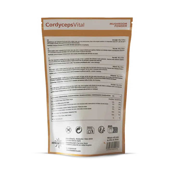 Hifas da Terra Cordyceps Vital Powder Superfood 100g, additional product view 2