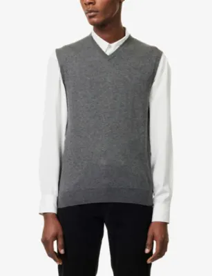 THE ROW Rune V-Neck Cashmere Vest detail 3