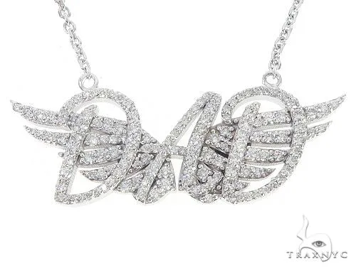 RINA - For Him CUSTOM Custom Made DAD Pendant With Angel Wings 65653 in Rose Gold – Pendant