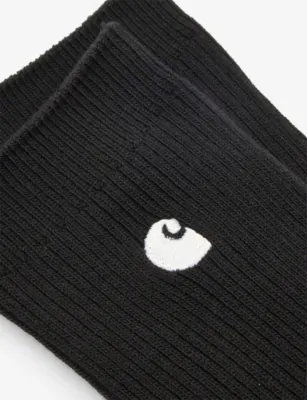 CARHARTT WIP Madison Logo-Embroidered Pack of Two Stretch-Cotton Socks detail 2