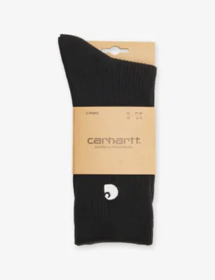 CARHARTT WIP Madison Logo-Embroidered Pack of Two Stretch-Cotton Socks