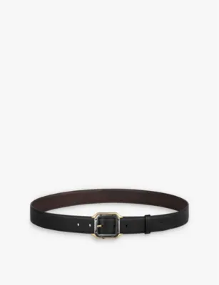 CARTIER Santos de Cartier reversible leather belt