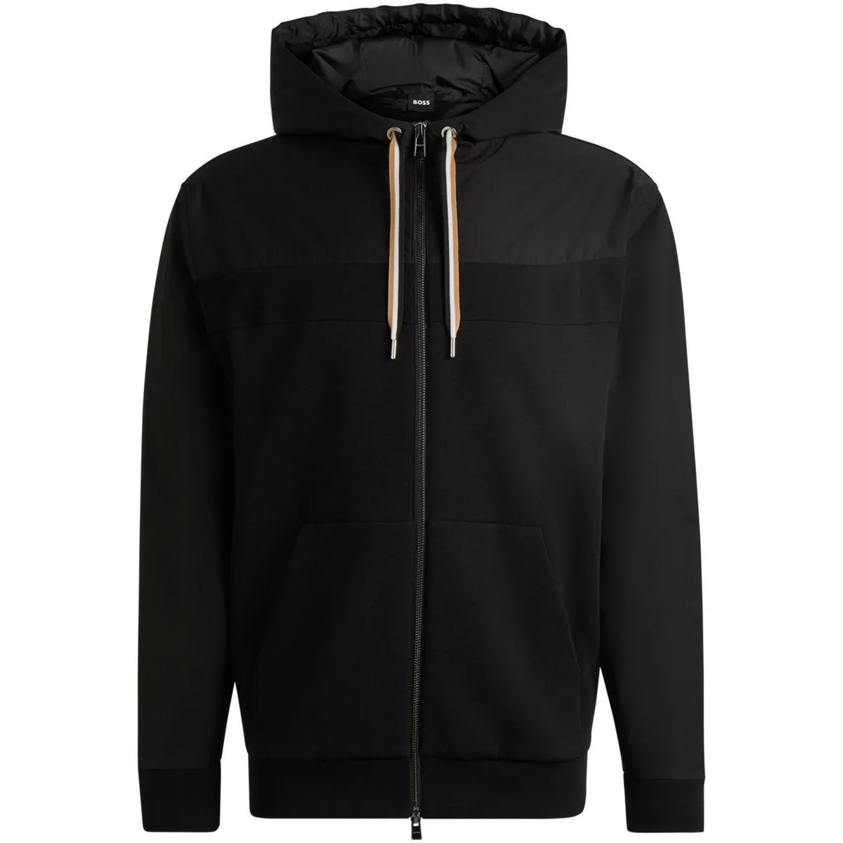 Boss Men's CSeeger 300 Black Zip Hoodie