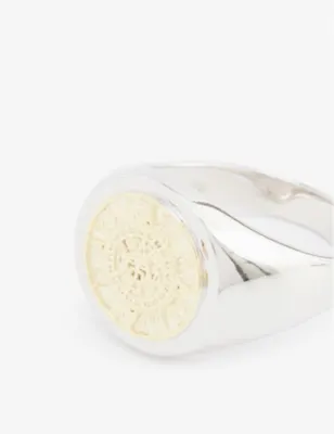 SERGE DENIMES Compass sterling-silver signet ring - S detail 2