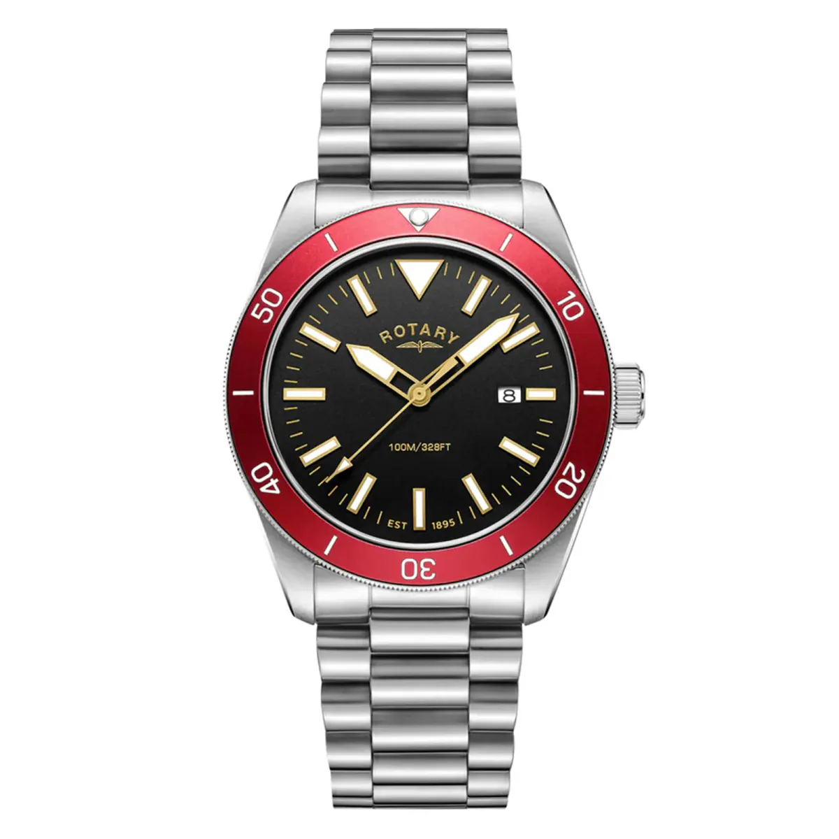 Rotary Apex100 41mm Mens Watch Black