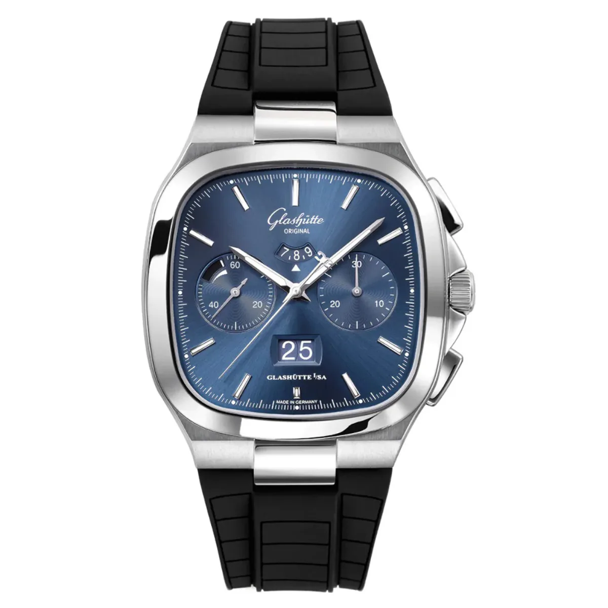 Glashutte Original Seventies Chronograph Panorama Date 40mm Mens Watch Blue