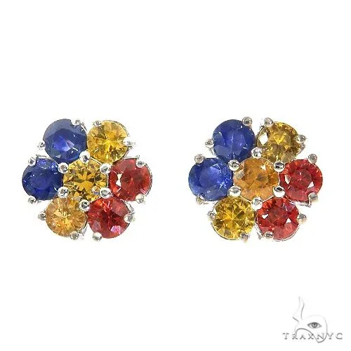 PIA - For Him GEMSTONES Romania Sapphire Flower Earrings 67134 in Rose – Earrings
