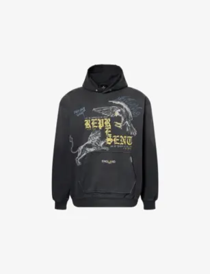 REPRESENT Enemy Graphic-Print Cotton Hoody
