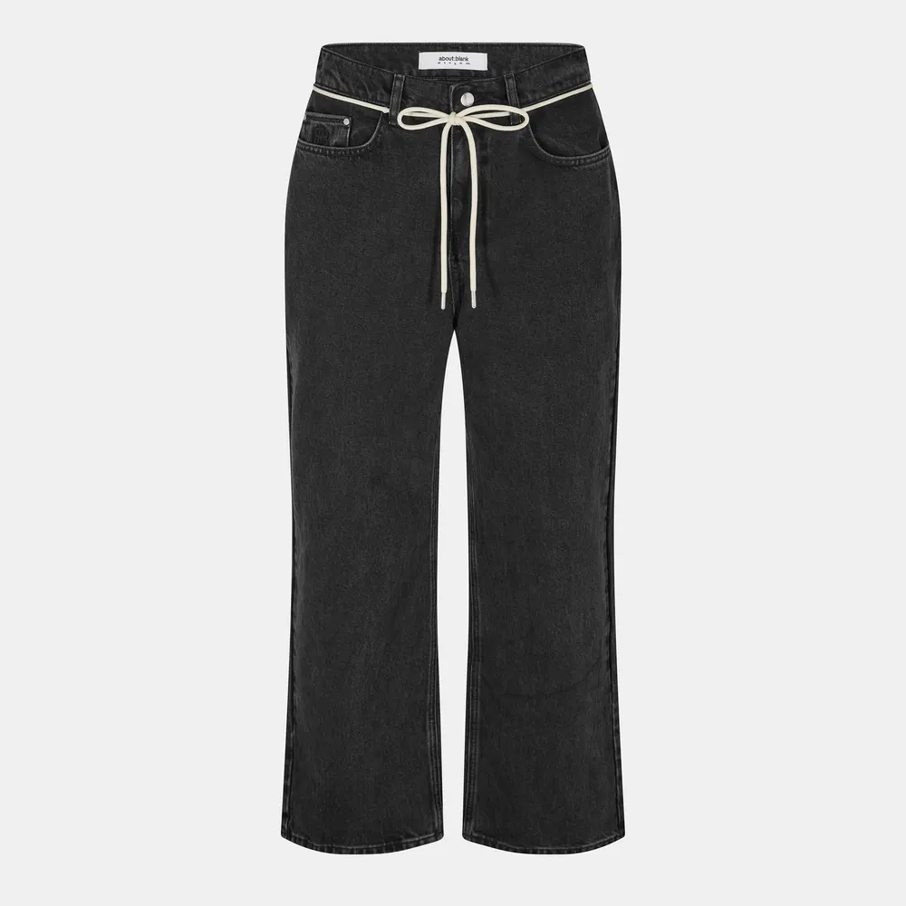 about:blank Men's Relaxed Fit Cotton Wide Leg Jeans