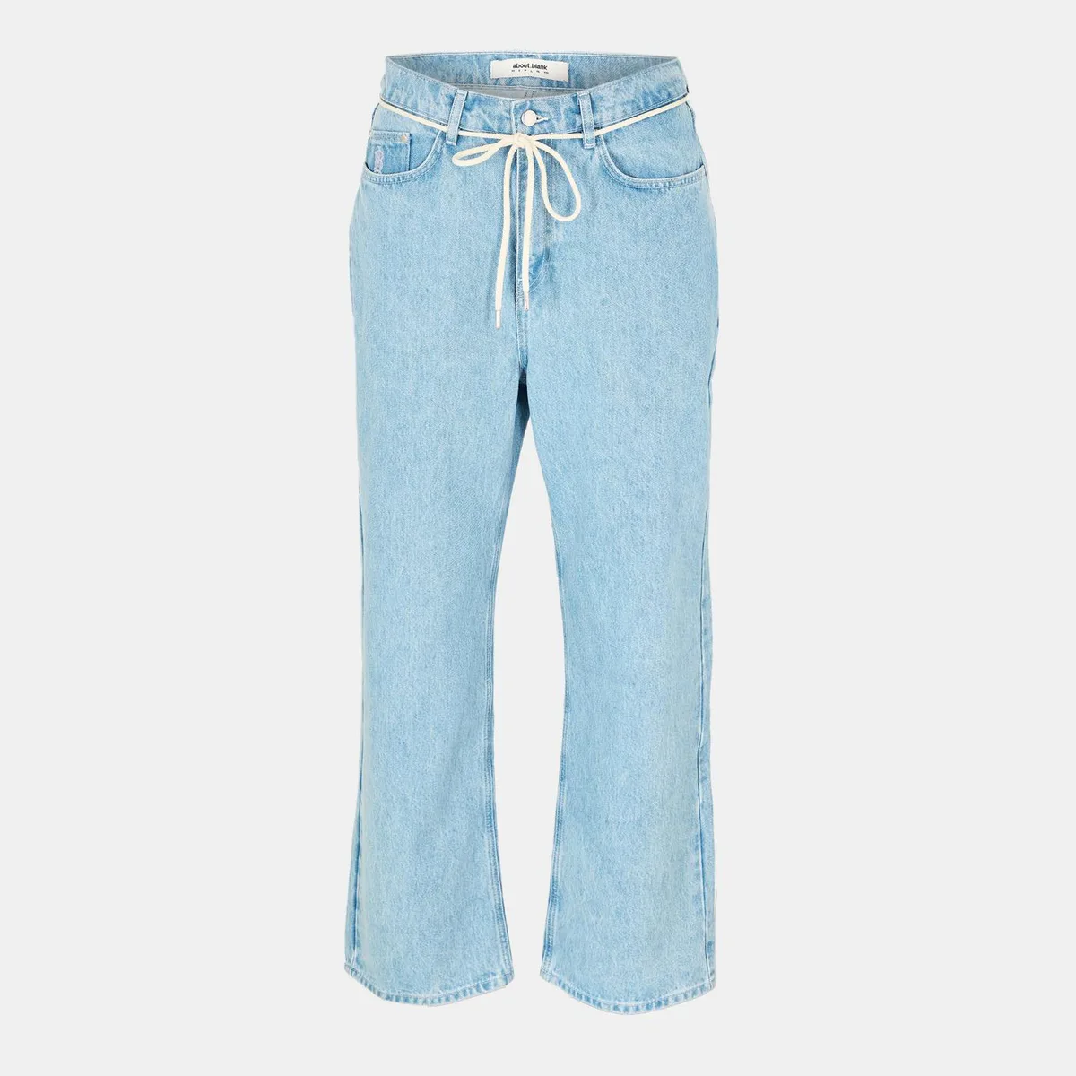 about:blank Men's Relaxed Fit Cotton Wide Leg Jeans
