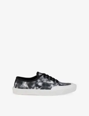 CHRISTIAN LOUBOUTIN Tactical Skate Leather And Canvas Trainers - EUR 44.5 / 10.5 UK MEN in BLACK WHITE – Mens | Trainers | Lace up trainers