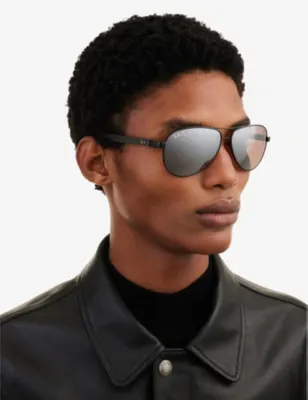 RAY-BAN RB8331M Scuderia Ferrari pilot-frame metal sunglasses detail 2
