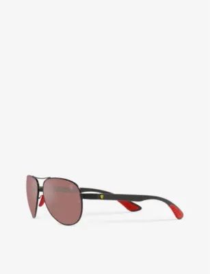 RAY-BAN RB8331M Scuderia Ferrari pilot-frame metal sunglasses detail 3