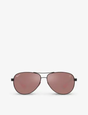RAY-BAN RB8331M Scuderia Ferrari pilot-frame metal sunglasses