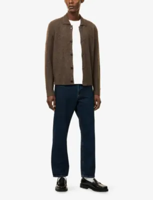 PERCIVAL Archive Ribbed-Trim Wool-Blend Cardigan detail 2