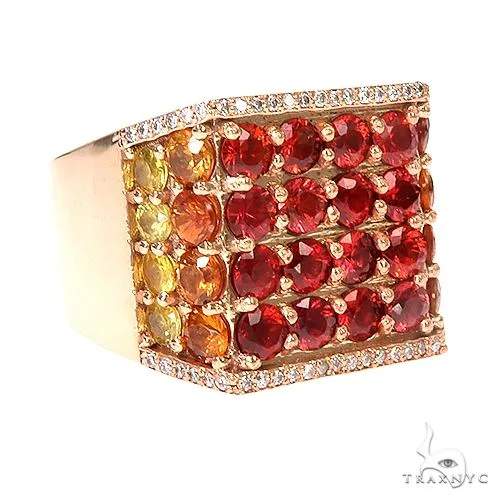 PIA - For Him GEMSTONES Sapphire Diamond Fire Ring 67291 in Rose / 8 – Ring