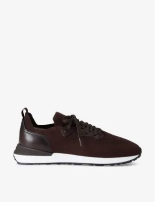 MAGNANNI Grafton knitted low-top trainers - BROWN - EUR 42 / 8 UK MEN in BROWN – Mens | Trainers | Lace up trainers