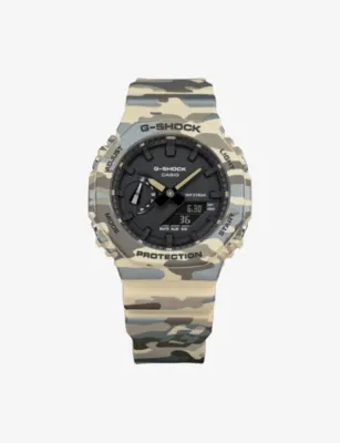 G-SHOCK 2100 Series Camouflage Origami Pattern Watch in Taupe/green – Jewellery & Watches | Mens watches