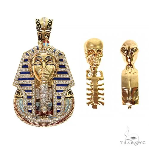 RINA - For Him DISCORD MAX Custom Made Pharaoh Pendant With Interchangeable Skull and Alien Body Parts Inside 68578 in Rose Gold – Pendant