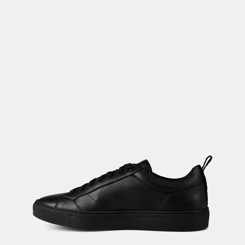 Hugo Faux-leather Logo Trainers in Black 005, additional product view 2