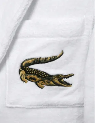 LACOSTE Rene cotton dressing gown detail 2