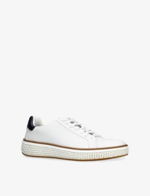 COLE HAAN GrandPrø Court Leather Trainers - EUR 41.5 / 7.5 UK MEN in WHITE/NAVY, additional product view 3
