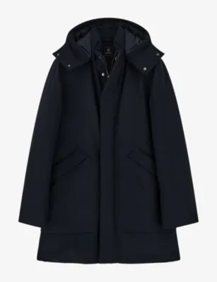BOGGI MILANO Hooded Regular-Fit Woven Parka Coat