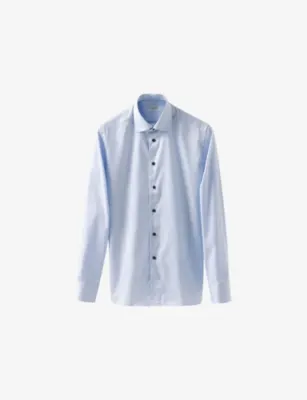 ETON Solid Signature Contemporary-Fit Cotton Twill Shirt - LIGHT BLUE - 19.75