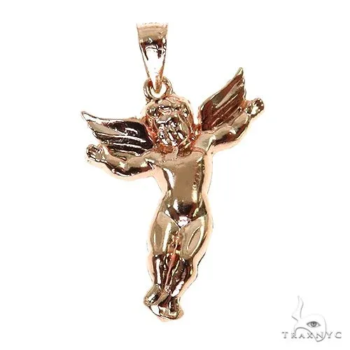 MARYAM - For Him FACTORY CONSCIOUS 10K Gold Angel Charm Pendant 67553 in Rose – Pendant