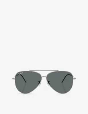 RAY-BAN RBR0101S Pilot-Frame Metal Sunglasses