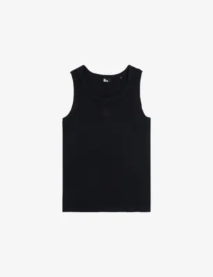 THE KOOPLES Embroidered-Crest Crewneck Stretch-Cotton Tank Top