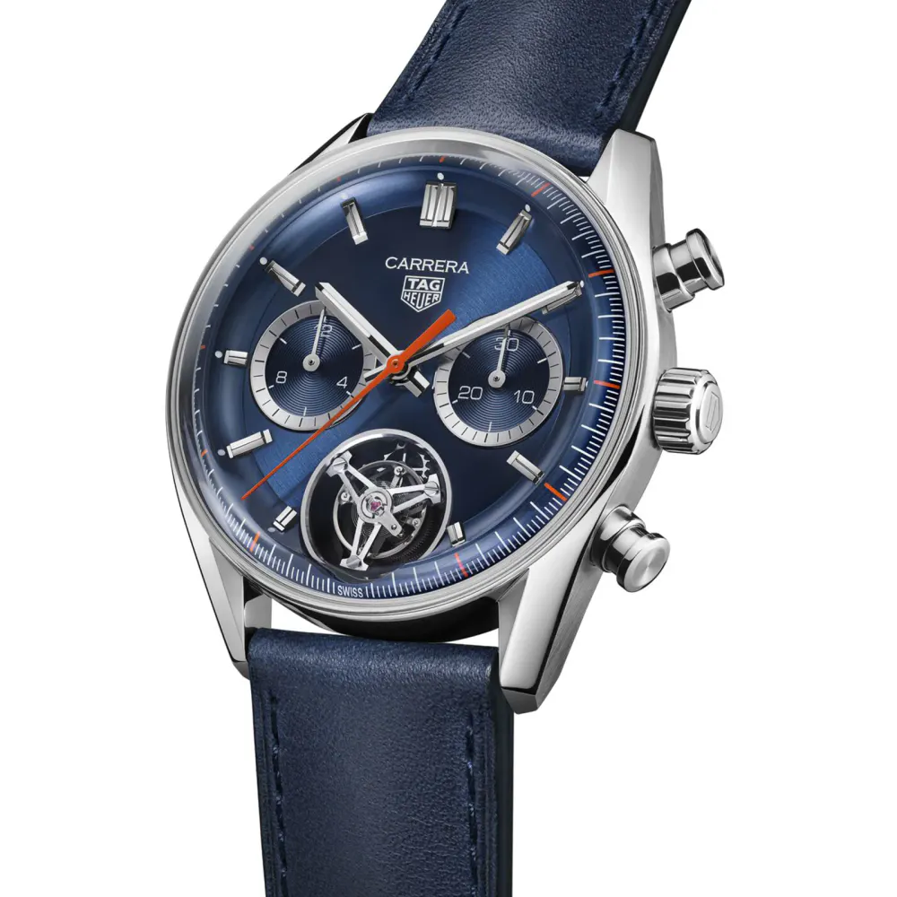 TAG Heuer Carrera Chronograph Tourbillon 42mm Mens Watch in Blue, additional product view 2
