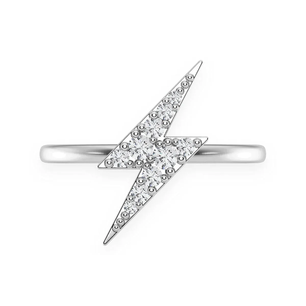 For Him Lightning Bolt Diamond Ring in White Gold / Natural Diamond – Ring