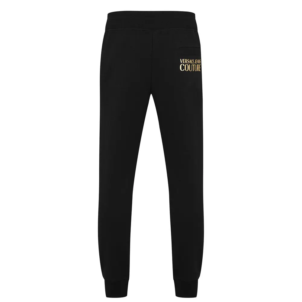 Versace Jeans Couture Side Logo Jogging Bottoms in Black G89, additional product view 2