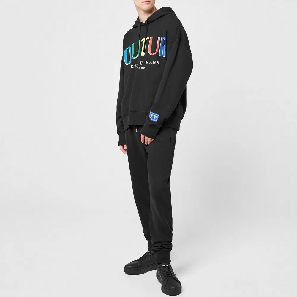 Versace Jeans Couture Side Logo Jogging Bottoms in Black G89, additional product view 3