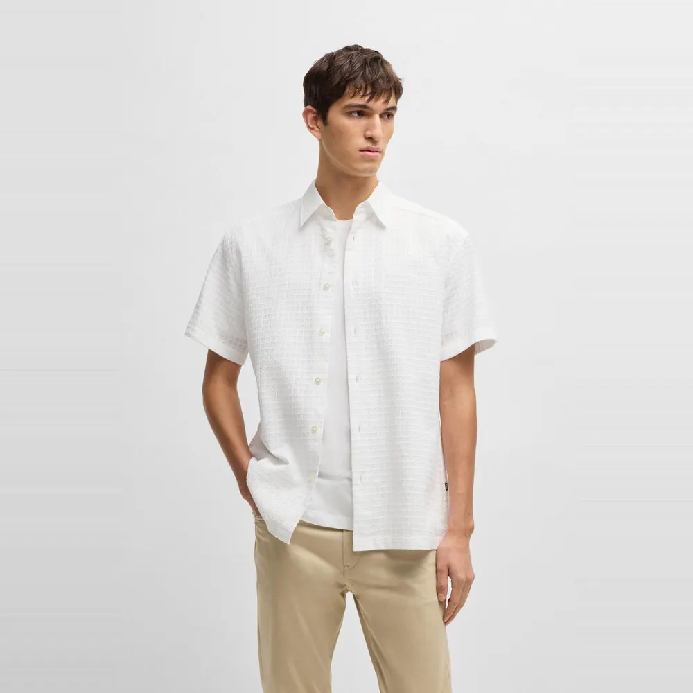Boss Men's HBB C CORY Plain Short-Sleeve Shirt detail 2