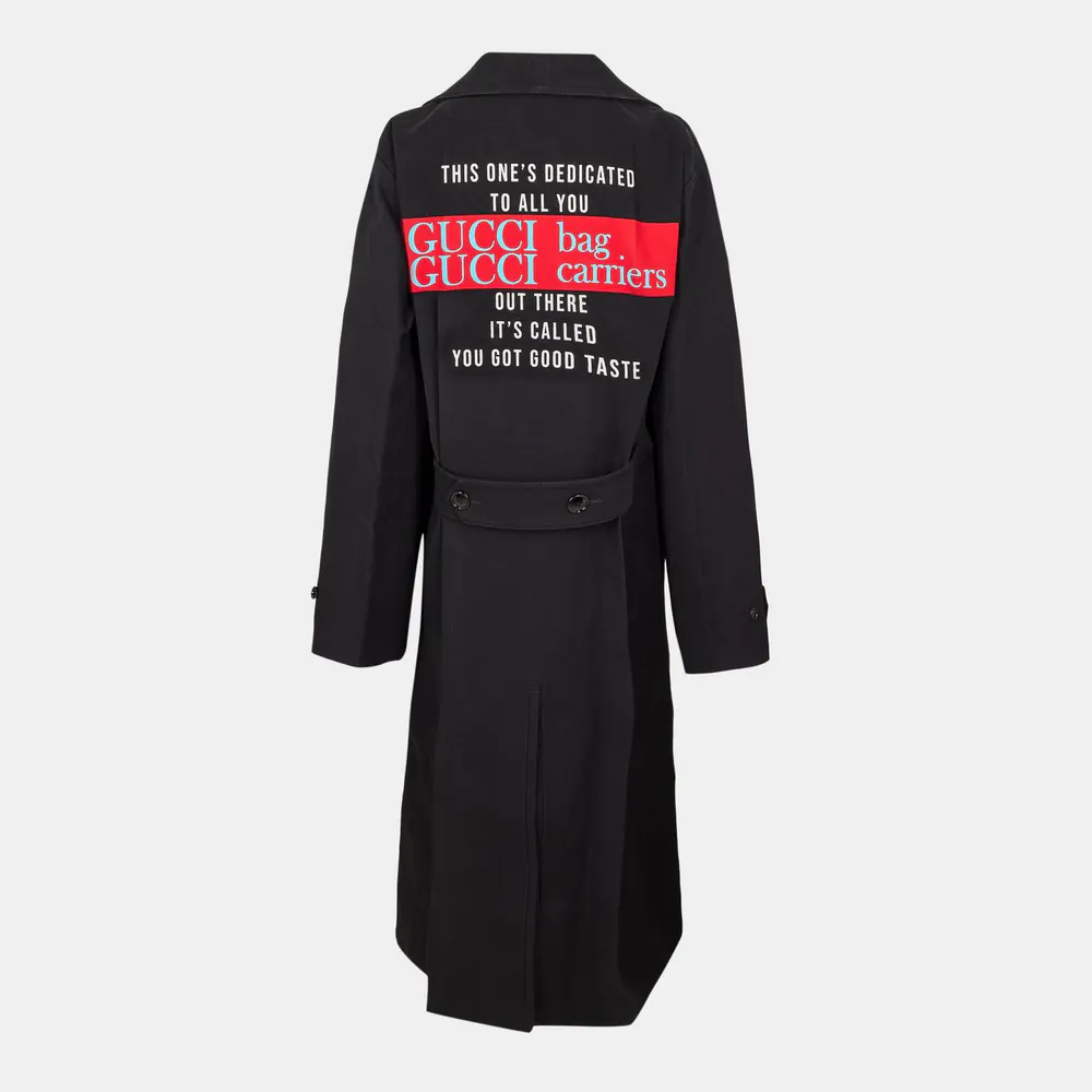 Gucci Men's Water-Resistant Double-Breasted Belted Trench Coat detail 2
