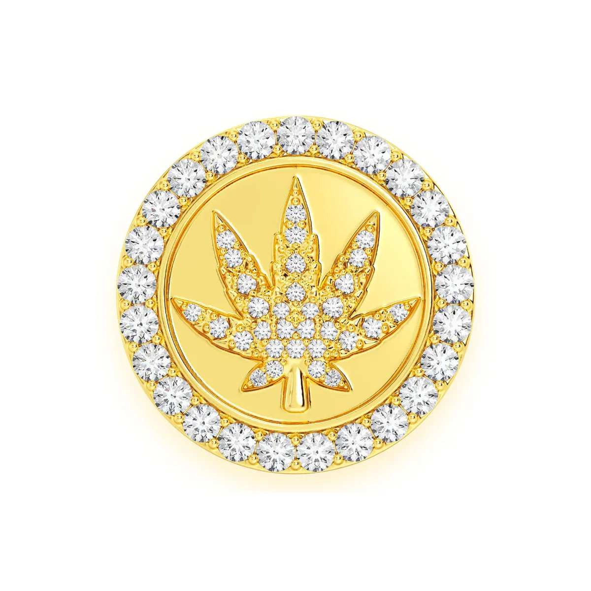 For Him Cannabis Signet Diamond Ring in Rose Gold / Lab Grown Diamond – Ring