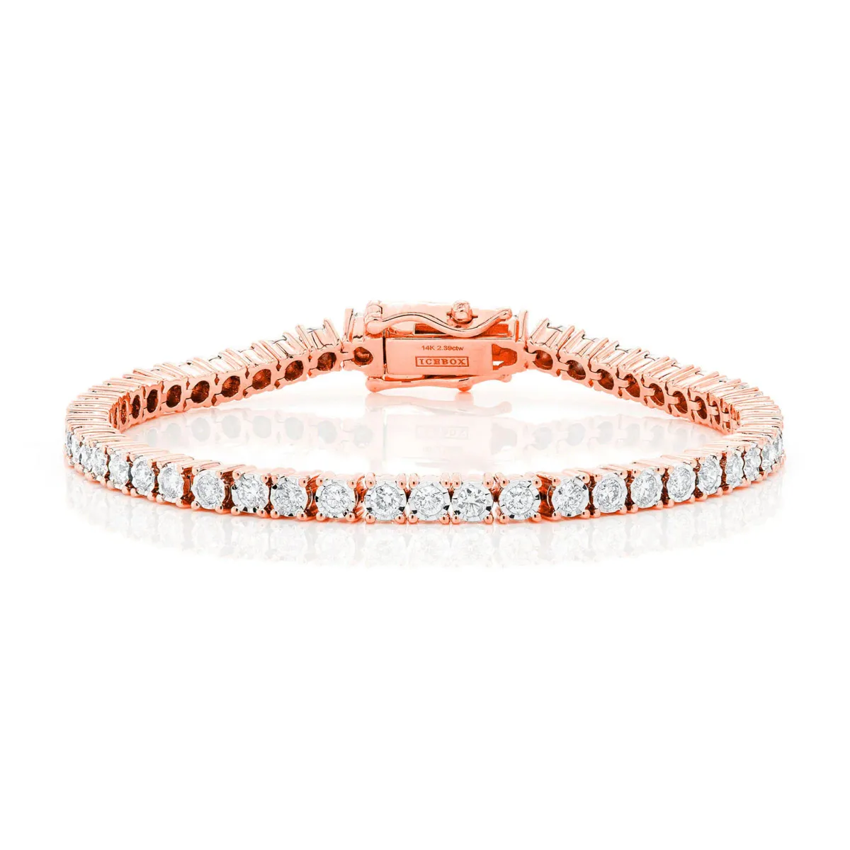 For Him Miracle Diamond Tennis Bracelet in 6pt / 2.75ctw / Rose Gold / 7" – Bracelet
