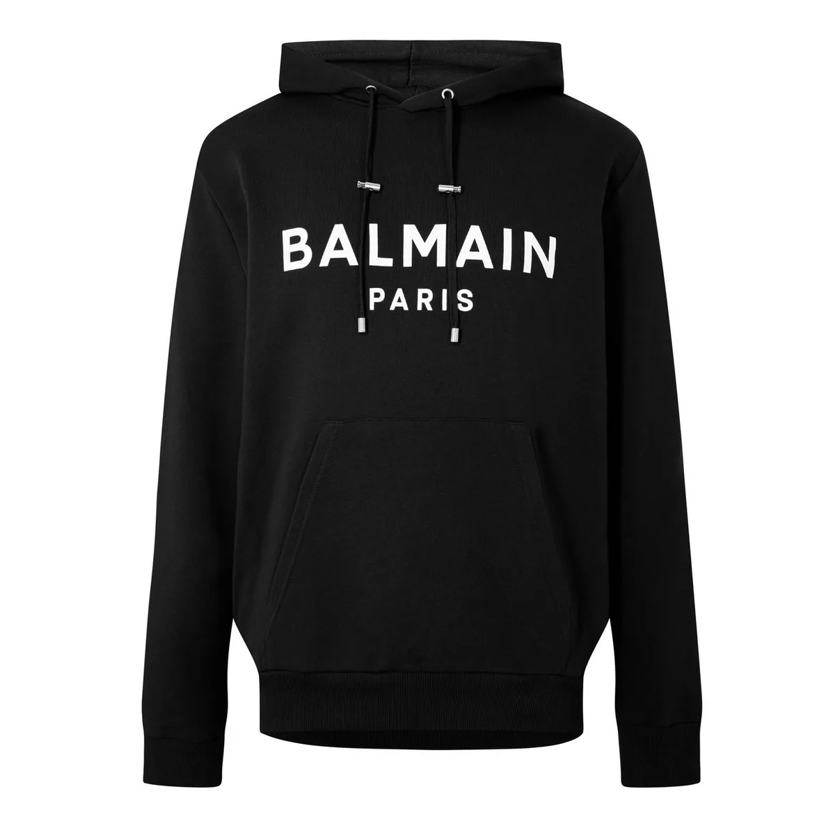 Balmain Men's Logo Cotton Printed Hoodie