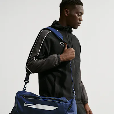 Nike Academy Hardcase Football Duffel Bag (Small, 40L) - Midnight Navy/Black/White