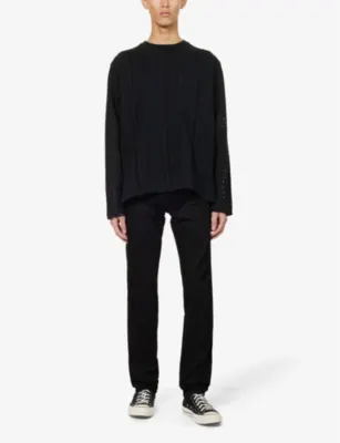 REPLAY Anbass Hyperflex slim-fit stretch-denim jeans - 36/34 in BLACK, additional product view 2