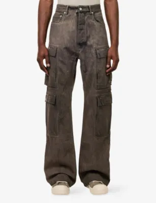 RICK OWENS DRKSHDW Double Cargo Patch-Pocket Denim Jeans detail 3