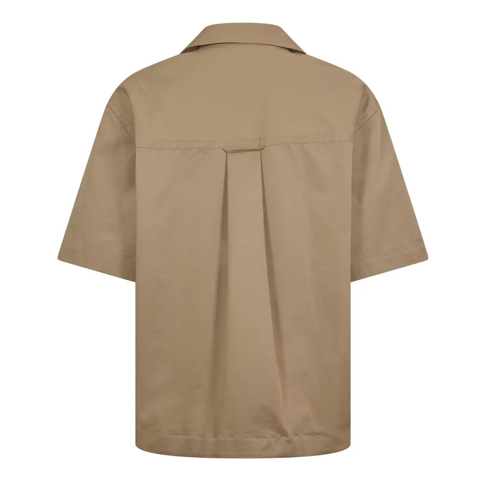 Ami Paris Men's Camp Collar Short Sleeve Plain Shirt detail 2