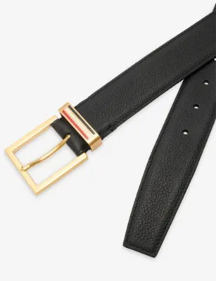 THOM BROWNE Grained-Leather Belt - 38 detail 3
