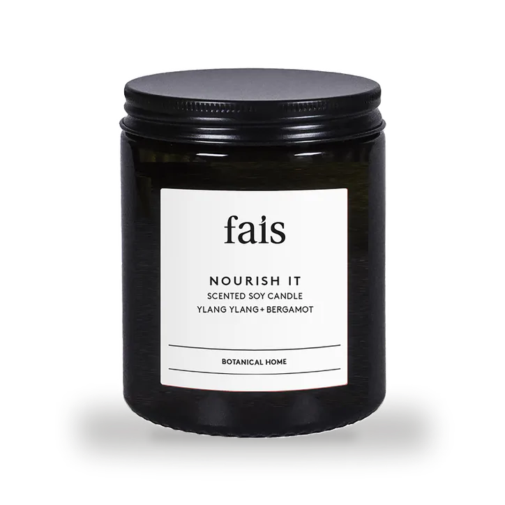 Fais Nourish It Scented Soy Candle with Ylang Ylang & Bergamot – 154g