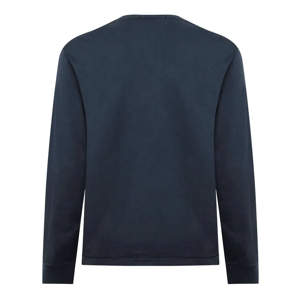 Stone Island Men's Logo Cotton Compass Patch Long Sleeve T-Shirt detail 2