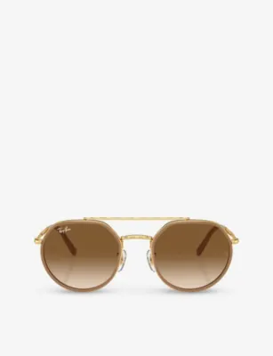 RAY-BAN RB3765 round-frame metal sunglasses