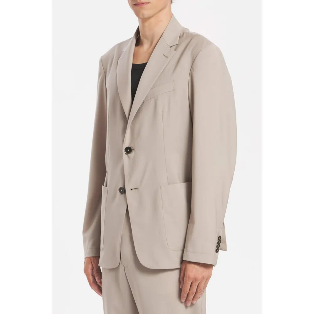 Barena Men's Borgo Virgin Wool Long Sleeve Blazer in Sasso 530, additional product view 2
