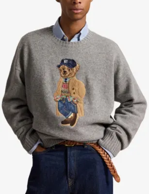 POLO RALPH LAUREN Bear Crew Neck Wool Knit Jumper detail 3